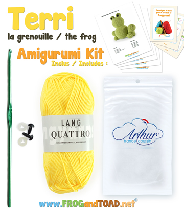 Amigurumi Crochet Kit - TERRI la grenouille the frog - FROGandTOAD Créations ©